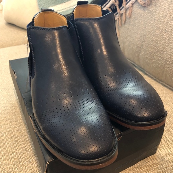 Men's Size 11 Navy Short Boots-Limited Style - Picture 2 of 4